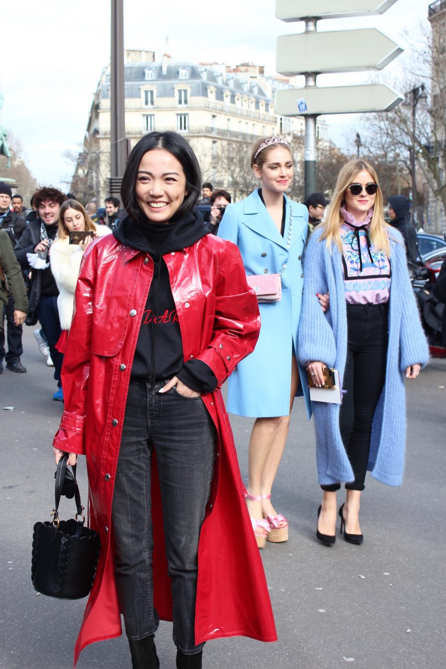 Paris Fashion Week Street Style Looks AH17 Miu Miu Chiara Ferragni