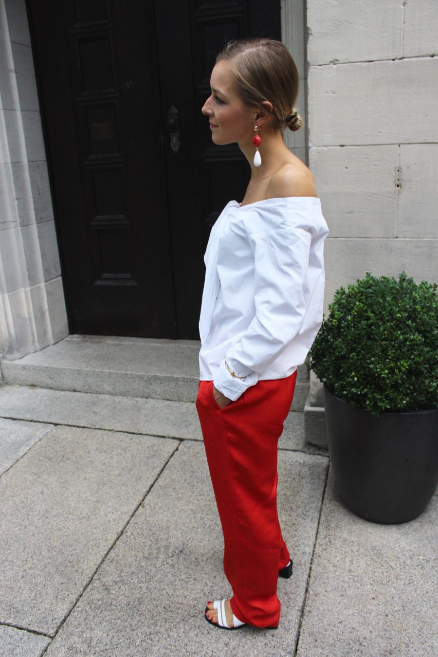 weiße bluse mit schleife H&M trend 
