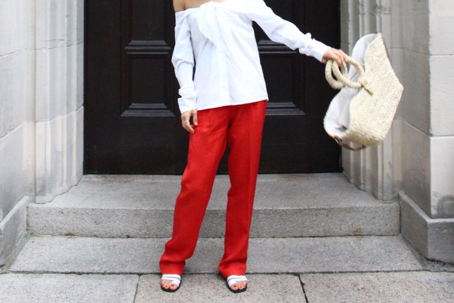 weiße bluse mit schleife H&M trend 