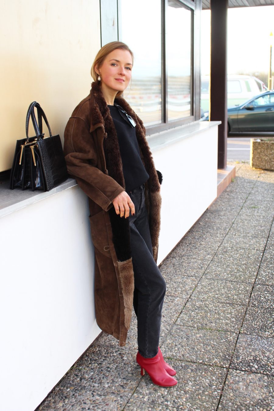 oversized coat brown 