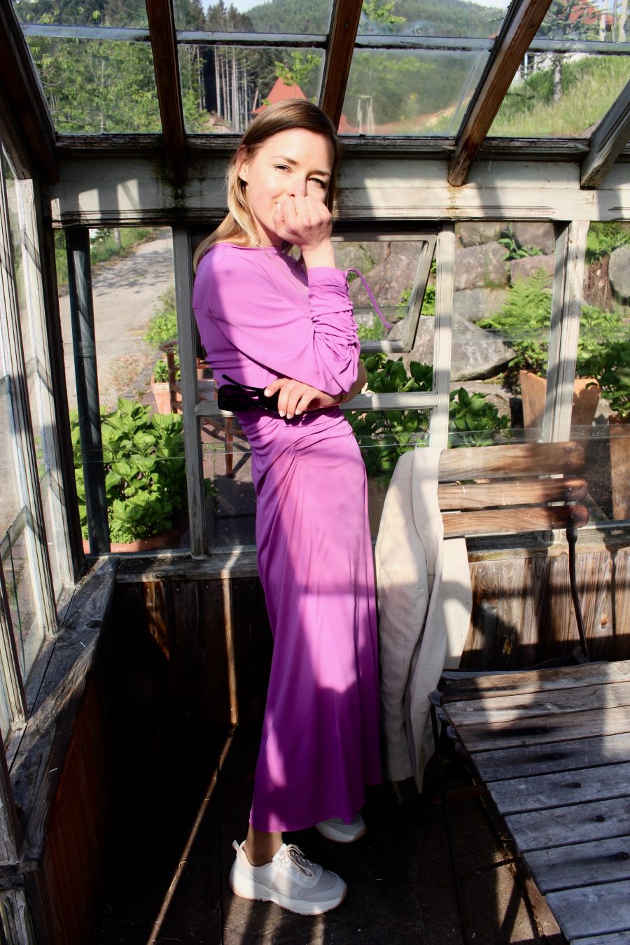 pink zara studio dress 