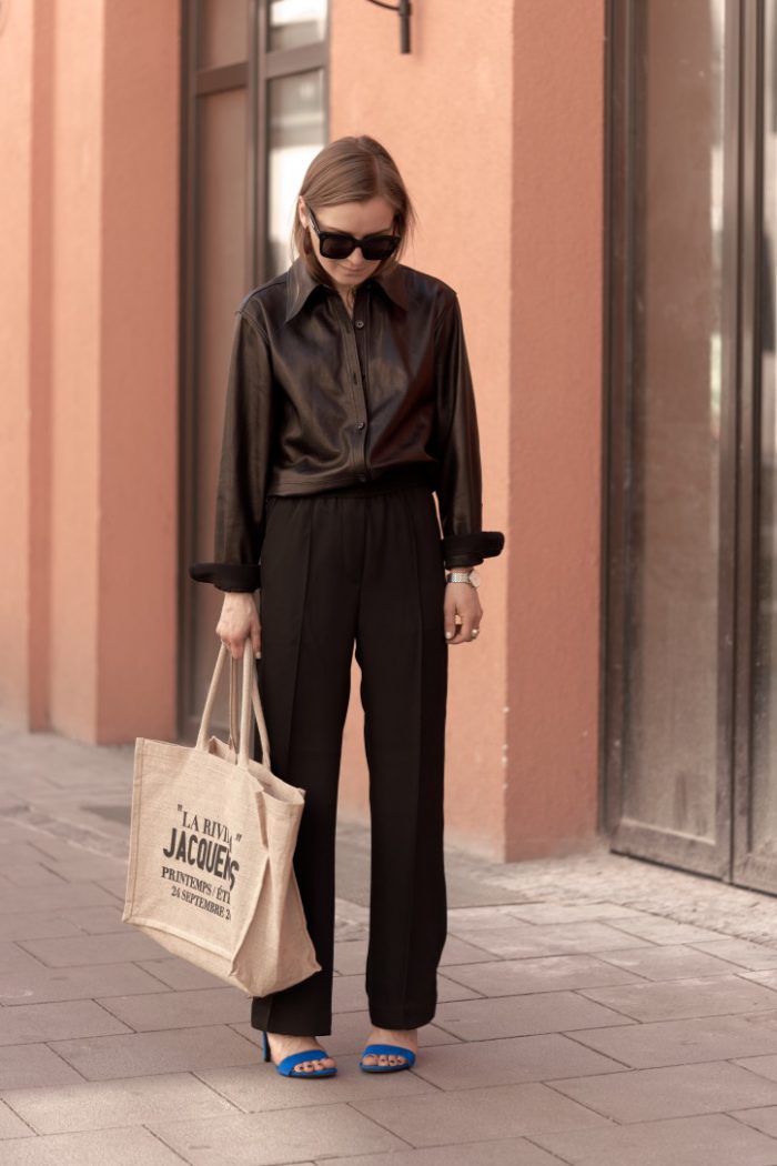 The Black Leather Blouse