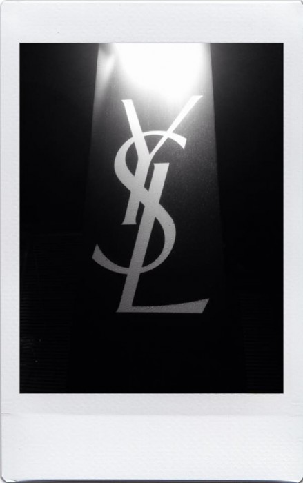 YSL Logo at the Saint Laurent Fashion Week Paris