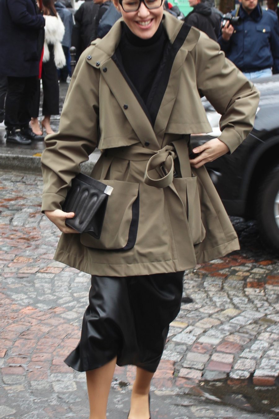 Paris Fashion Week AH17 Street Style Xenia Sobchak