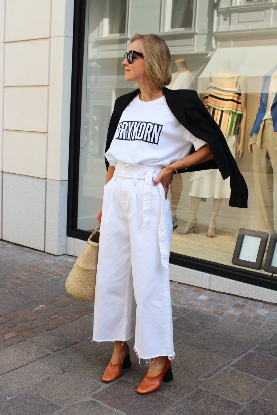 Drykorn white Shirt 2017 blogger look