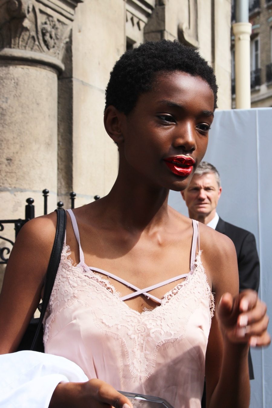 Street Style Haute Couture Paris Day 4 masion margiela models after show