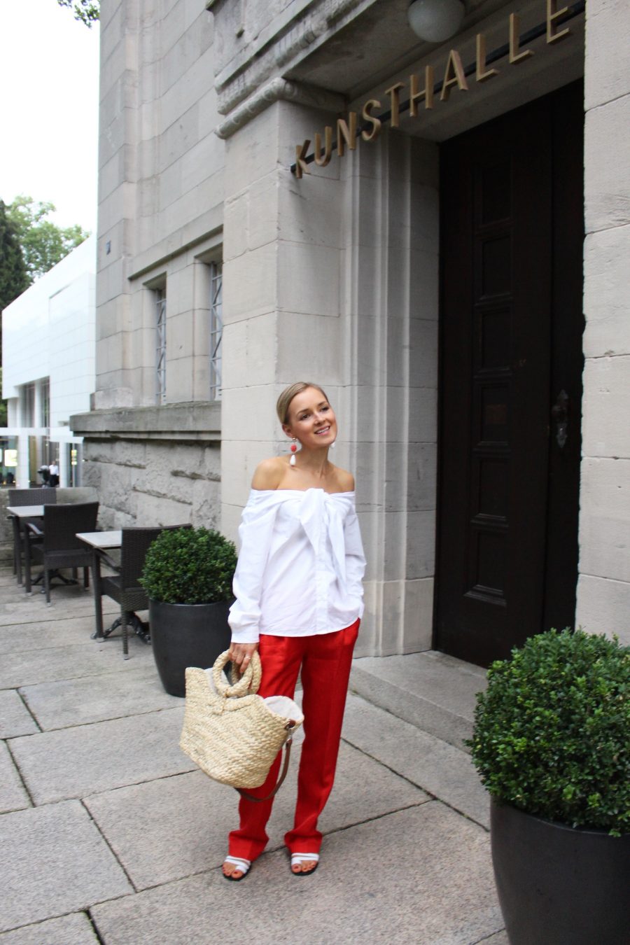 weiße bluse mit schleife H&M trend
