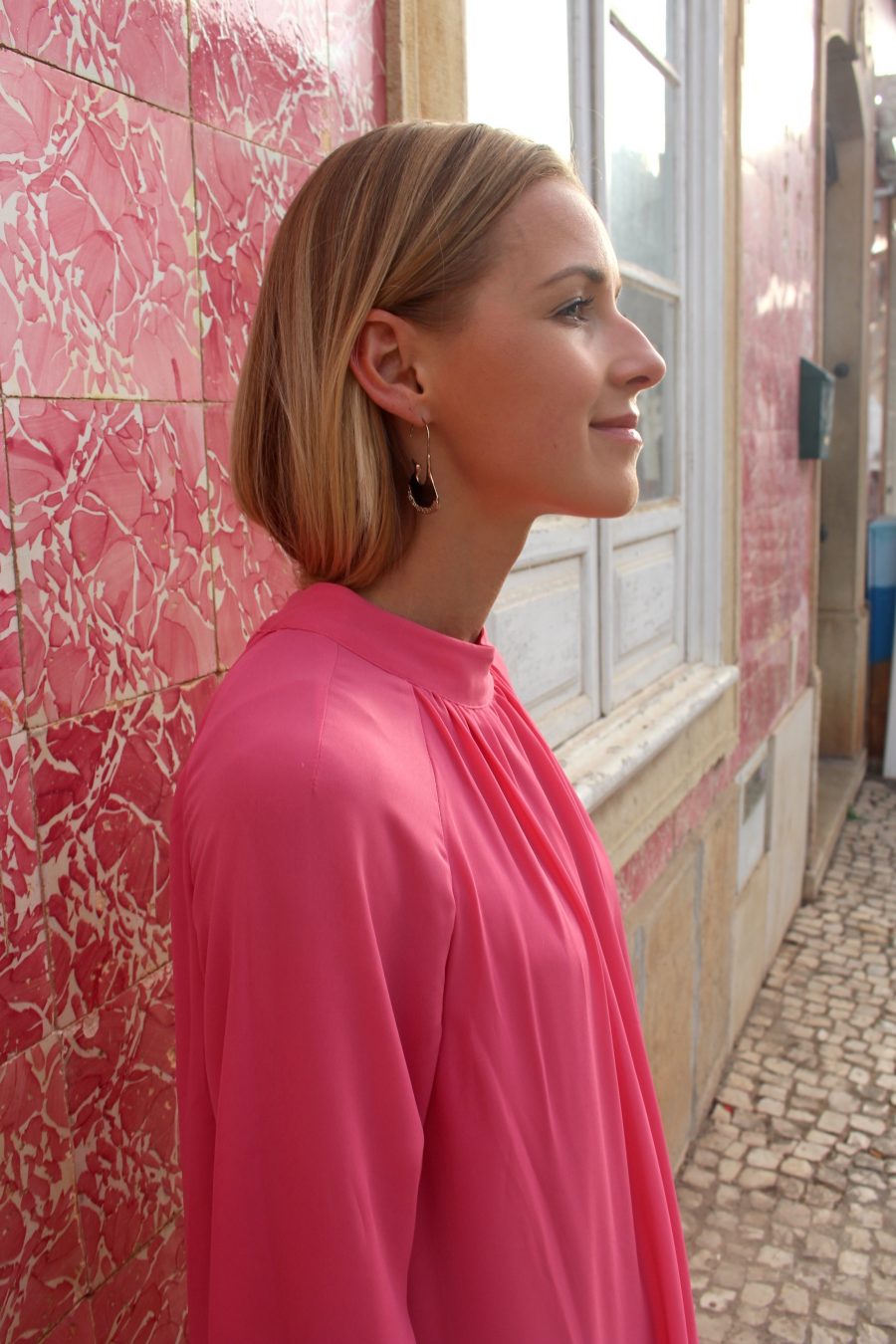 pink dress H&M trend Balenciaga