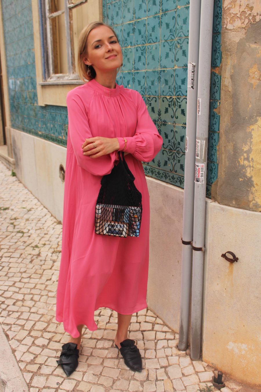 pink dress H&M trend Balenciaga