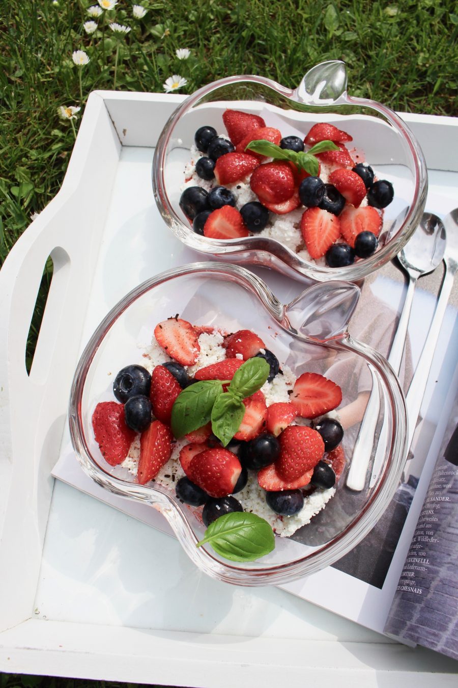Strawberries and Curd Breakfast