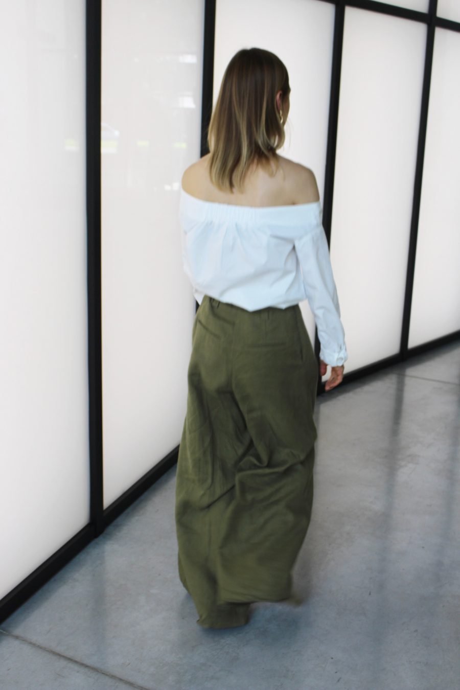 pants olive wide look new collection