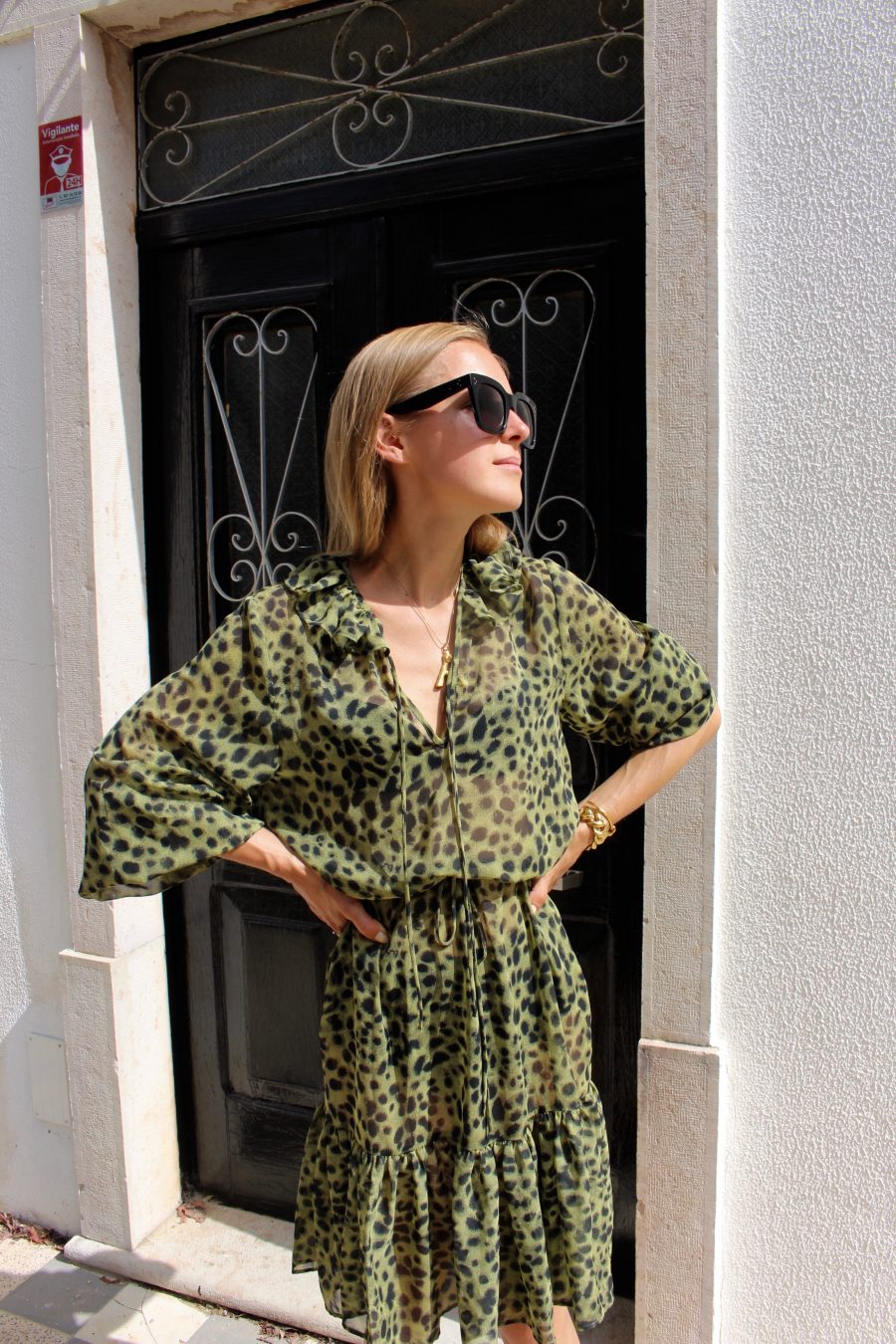 leopard summer dress fashion blogger H&M trend